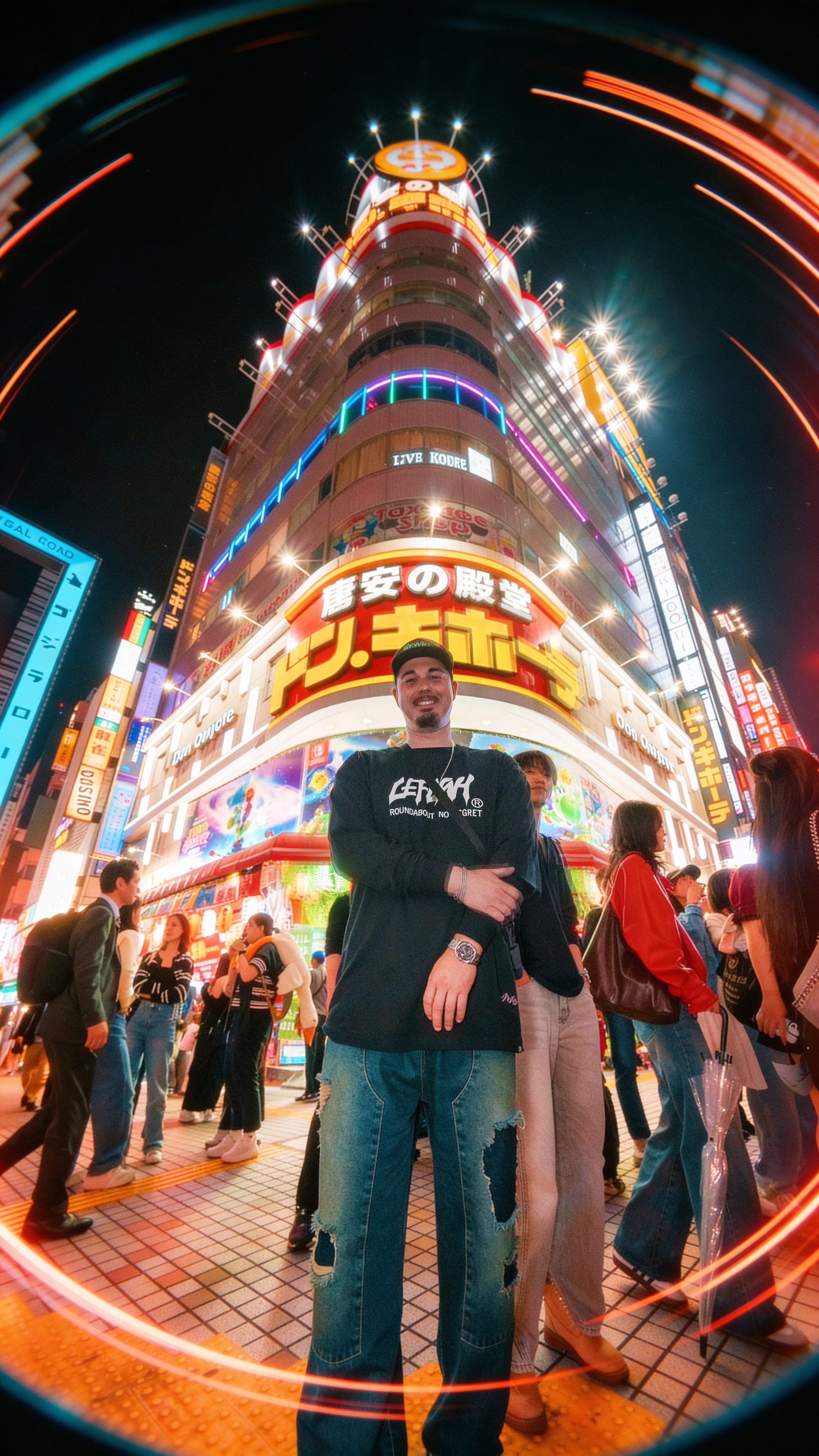 DJ BISI outside in Tokyo, full original photo
